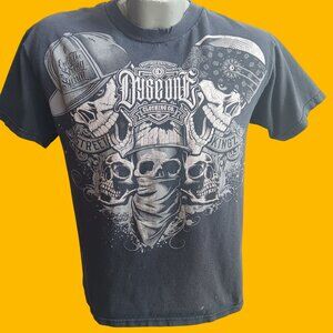 Vintage T-shirt Medium Y2K Dyse One "Street Kingz" Biker Skull Hip Hop OG Trash